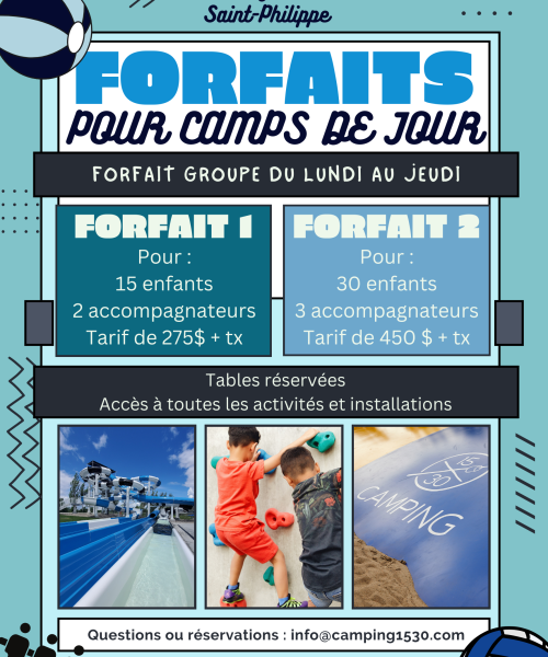 Forfaits camps de jour